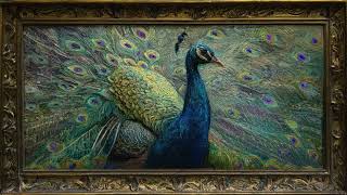 Transform Your TV with Elegant Peacock Wall Art – 2 Hours of Digital Décor
