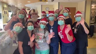 Santa visits NICU at Mission Hospital 2023