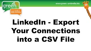 LinkedIn Connections, how to export your contacts details