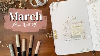 PLAN WITH ME!🌺 March Bullet Journal Set Up | Sparrows & Lilies