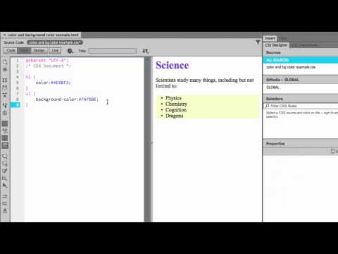 Styling with CSS: Color and Background Color