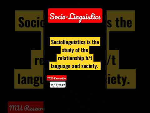 #sociolinguistics #language #society #linguistics Definition of #sociolinguistics #sociology