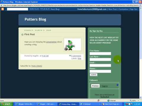 Home Seller Assist - Setting Up Your Blog
