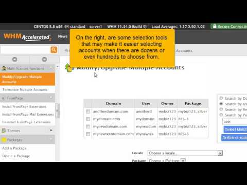 How to use multi-account functions in WHM