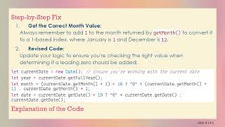 Fixing the JavaScript Date Formatting Error