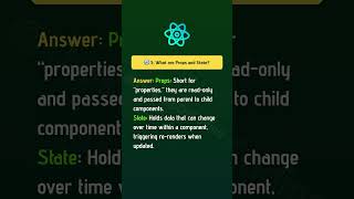 🔄 5. What are Props and State?🎯  || React Interview Questions and Answers (2025)  ##viral #trending