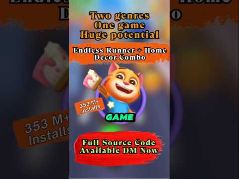 Cat Runner + Home Decor = Addictive Mobile Game Combo! 🐾 | Unity Template (source Codes) Walkthrough