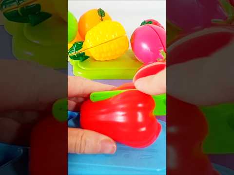 Satisfying Cutting Toy Fruits & Veggies | ASMR Playtime Fun! #asmr #fruits #cuttingfruit
