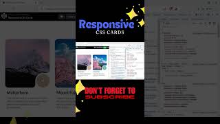 Responsive CSS Cards  #shorts  #video  #youtubeshorts