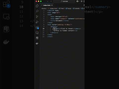 This Tag in HTML Will Blow Your Mind 🤯 #shorts