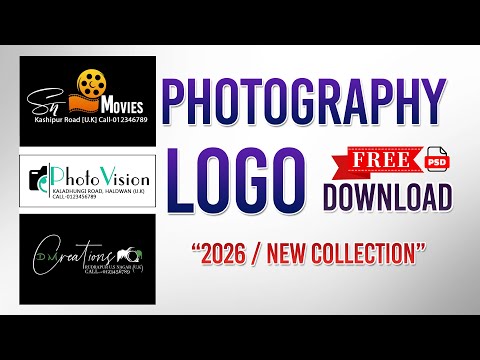 photo studio logo / studio logo design  3d logo mockup free download