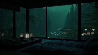 Rain Sounds in a Dark Bedroom (No Ads) Relaxing Ambience for Deep Sleep, Focus, and Meditation