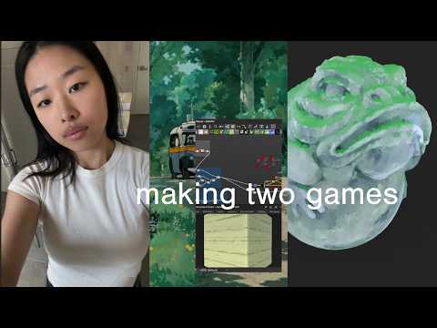 making two games vlog ꩜°*･ ghibli painted textures, playtesting, and uv maps