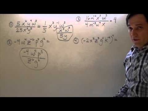 Laws or Properties of Exponents Examples 2