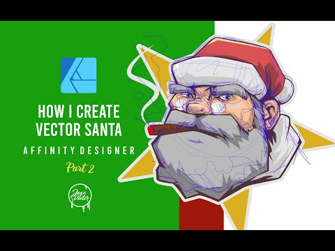 How i create Vector Santa ( affinity designer ) Part II