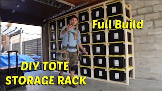 DIY Storage Rack for 102 liter totes, step by step tutorial