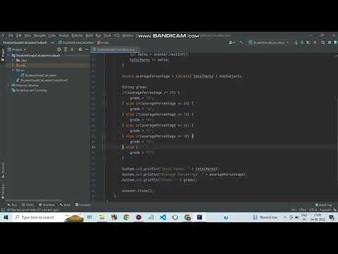 Student Grade Calculator using Java - 2 | With Source Code | Average Percentage | Grade Calculation
