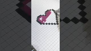 drawing heart as pixel art step by step ✨