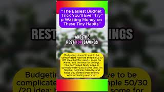 “The Easiest Budget Trick You’ll Ever Try” #financialhabits