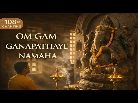 Om Gam Ganapathaye Namaha – 108 Times Ganesha Mantra Chant | Remove Obstacles | Turn Inward