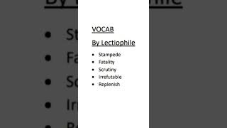 #vocabseries #vocab #lectiophile #reading #learning