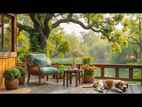 ⛅Morning Calm at the Lakeside Porch | Tranquill Jazz for Focus, Work & Chill Out