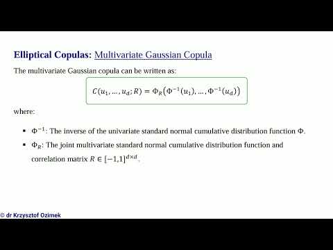 Elliptical Copulas: Multivariate Gaussian Copula