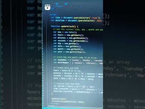 #clock  #javascript  #clock  #coding  #codinglife  #coder  #codes  #coding