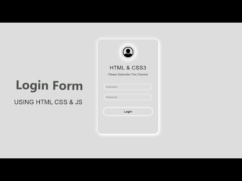 Responsive login form using pure HTML and CSS