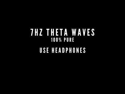 Pure 7 Hz Theta Waves - Binaural Beats for Sleep and Meditation - Black Screen Video