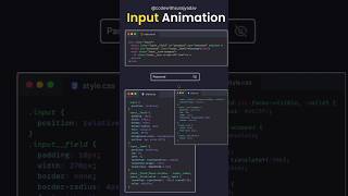 CSS Animation Tutorial: Cool Input Animation with Password Hide and Placeholder Animation #coding