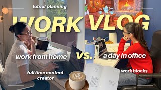 WORK VLOG 💻🧸 | 2 productive days in my life, WFH content creation, days in-office building a website