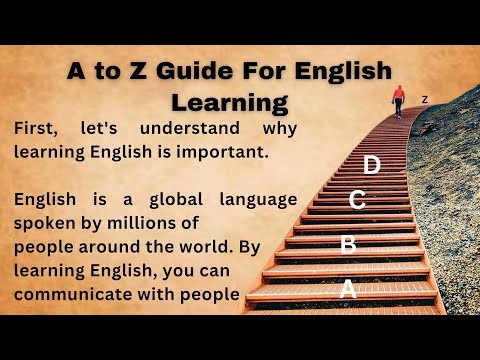 A to Z Guide for English Learning || Start to Fluency Today || Bookish English