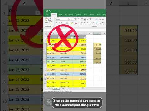The Simplest way to copy and paste filtered data in Excel