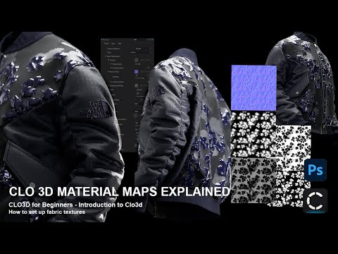 CLO3D For Beginners - Material Maps and Texturing Explained How to set up fabric textures photoshop