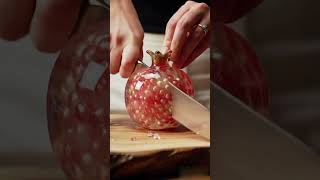 Cutting a Glass Fruit pomegranate 🤤| Futuristic ASMR Dessert Art #asmr #aiasmr #satisfying