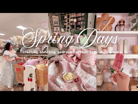 Spring Days 🧚🏼💕 crafting, thrifting, bedroom refresh, and cozy days