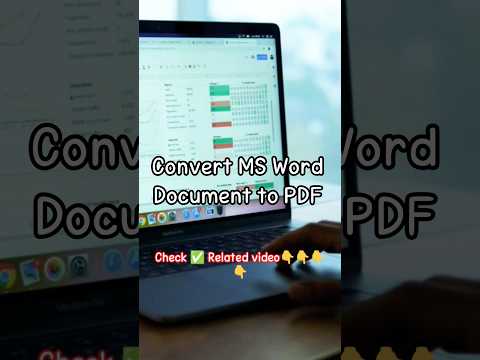 Convert MS Word document 📃 to PDF || #msword #excel #shorts