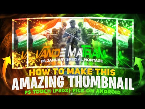 🇮🇳[PSDX] HOW TO MAKE REPUBLIC DAY SPECIAL MONTAGE THUMBNAIL EDITING TUTORIAL IN ANDROID @SHADOW_FX