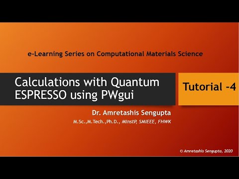 Calculations with Quantum ESPRESSO using PWgui on Ubuntu 18.04LTS