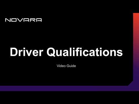 Driver Qualifications