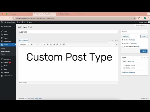 Create custom post type in Wordpress for wordpress developer