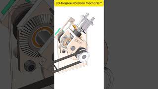 90 Degree Rotation Mechanism  #autocad #engineering #mechanical #mechanism #solidworks #3d #cad