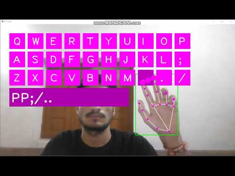 OpenCV based virtual keyboard. #opencv