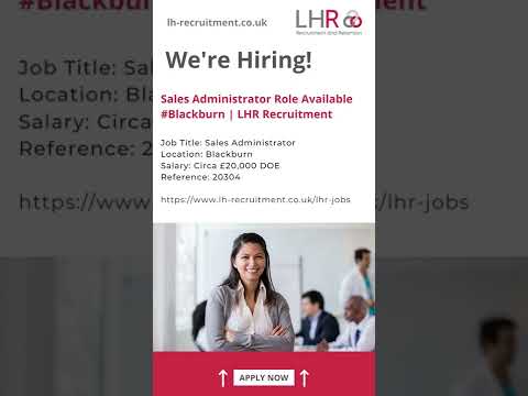 Sales Administrator Role Available #Blackburn  | LHR Recruitment