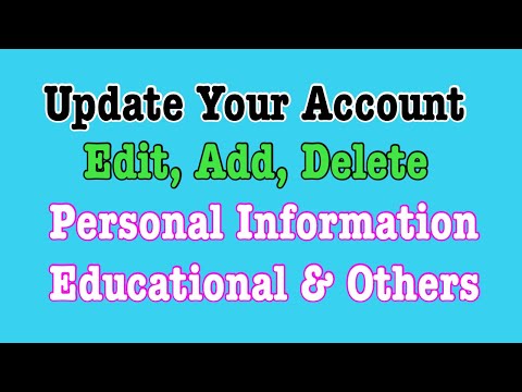 Update Your Account/ Edit,Add,Save…@SindhPublicServiceCommission