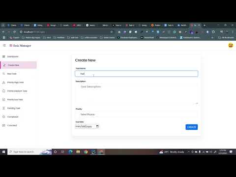 Full Stack Task Manager App in React js