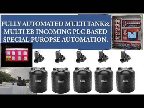 Automatic gate valve using Multi tank & Multi EB Water Level Controller Panel