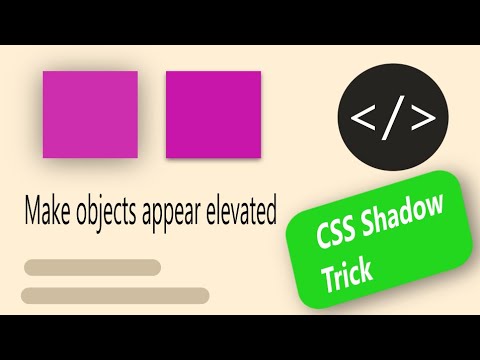 Simple CSS shadow trick to make objects appear more elevated
