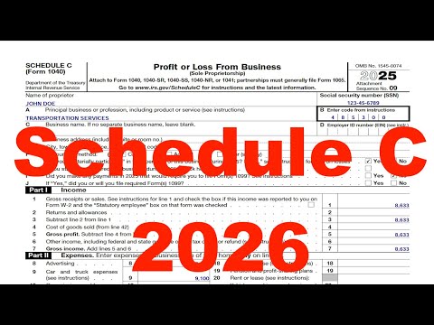 Schedule C Form Explained (Tax Year 2025) | Self-Employed Taxes (Income & Expenses)